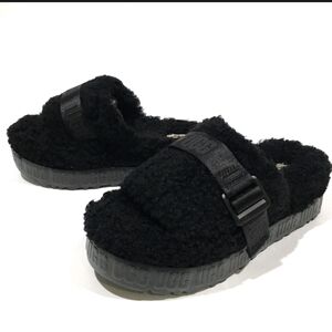 UGG Black Platform Slides